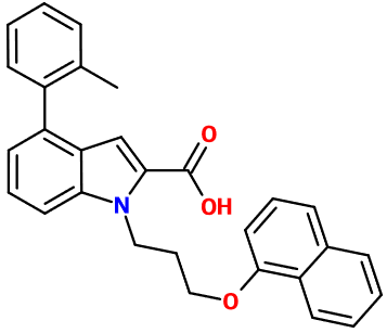 (图片) MC003939 4-(2-MePh)-1-(3-(1-naphthyloxy)propyl)-1H-indole-2-COOH